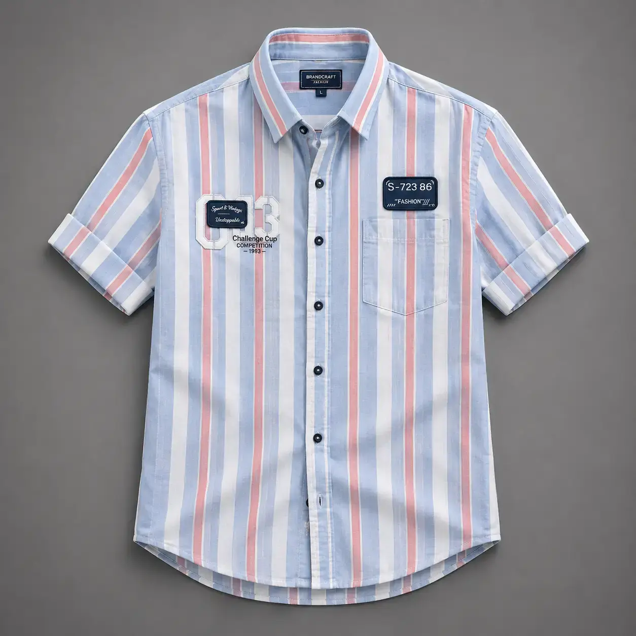 Casual striped shirt product shot