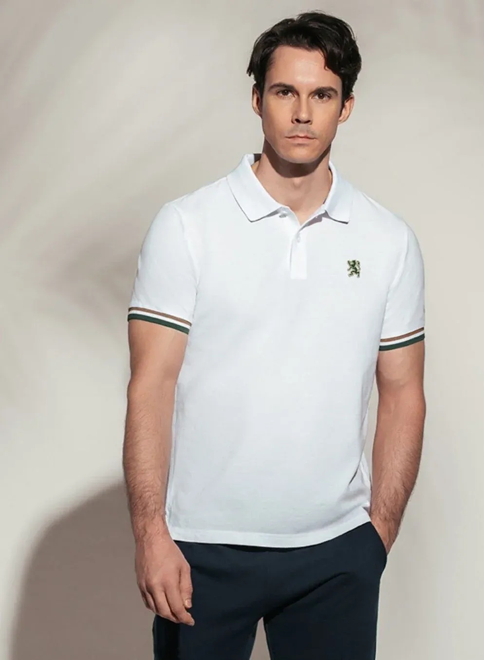 Classic White Tipped Polo Shirt